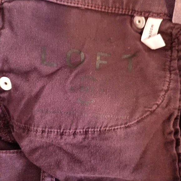 Ann Taylor LOFT Modern Skinny Ankle Jeans Sz 8/29 Dark Purple Stretch Denim - Picture 6 of 9